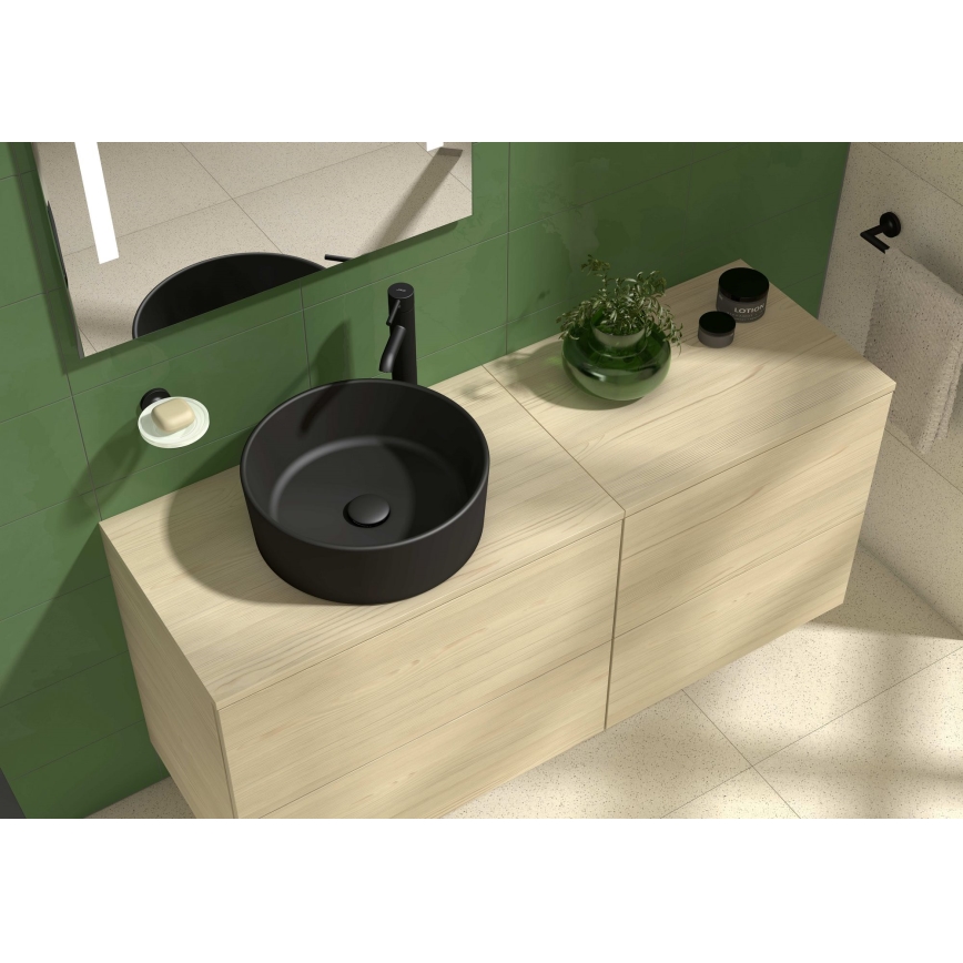 JIKA H8184207161121 - Nadgradni umivaonik CUBITO pr. 40 cm keramika/mat crna
