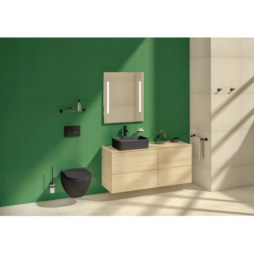 JIKA H8184237161121 - Nadgradni umivaonik CUBITO 50x35 cm keramika/mat crna
