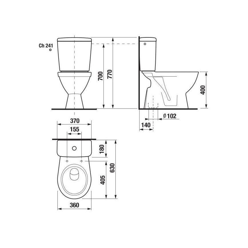 JIKA H8263870002413 - kombinirani WC LYRA, keramika/bijela