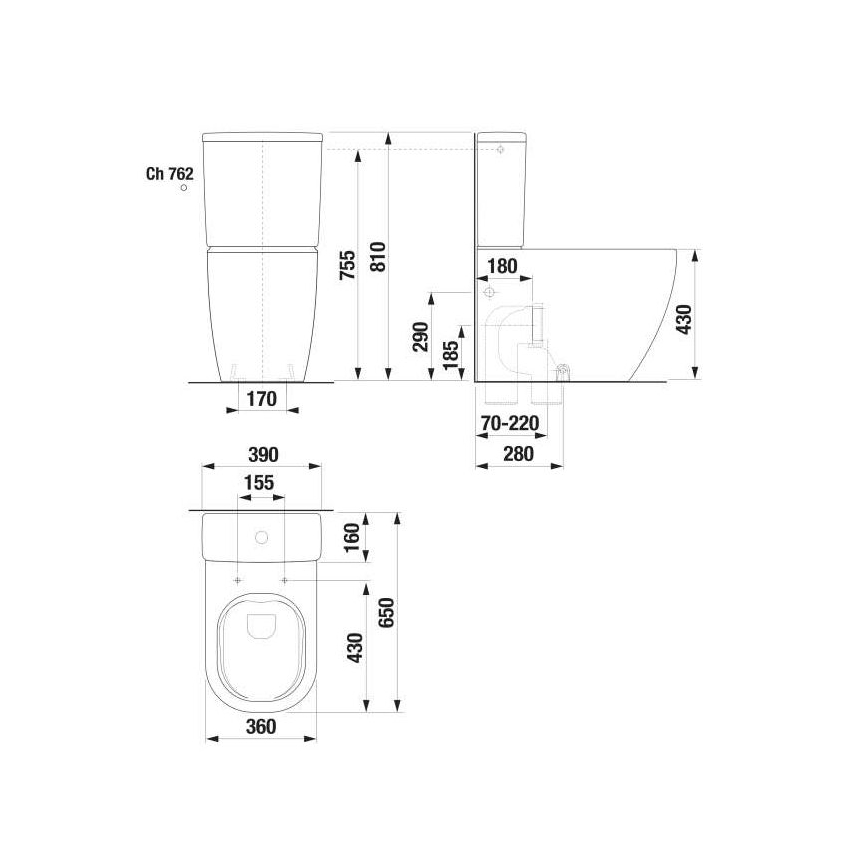 JIKA H8267160000001 - WC školjka MIO keramika/bijela