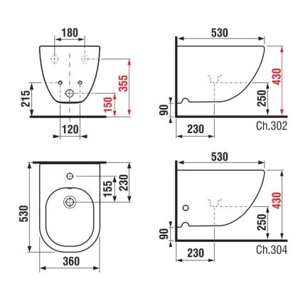 JIKA H8317120003021 - Viseći bide MIO keramika/bijela