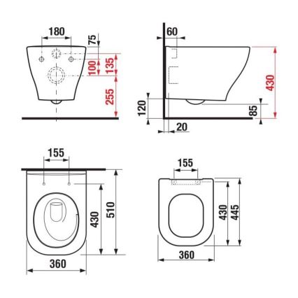 JIKA H8666180000001 - Viseća WC školjka DEEP keramika/bijela + WC daska SoftClose DEEP duroplast/bijela