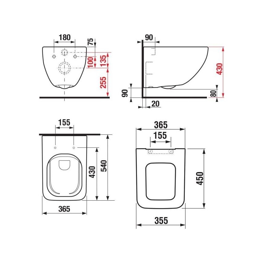 JIKA H8669540000001 - Viseća WC školjka PURE keramika/bijela + WC daska SoftClose PURE duroplast/bijela