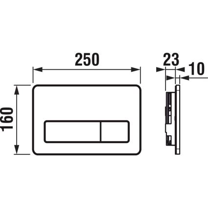 JIKA H8936620000001 - Tipka za vodokotlić DUAL PRO bijela