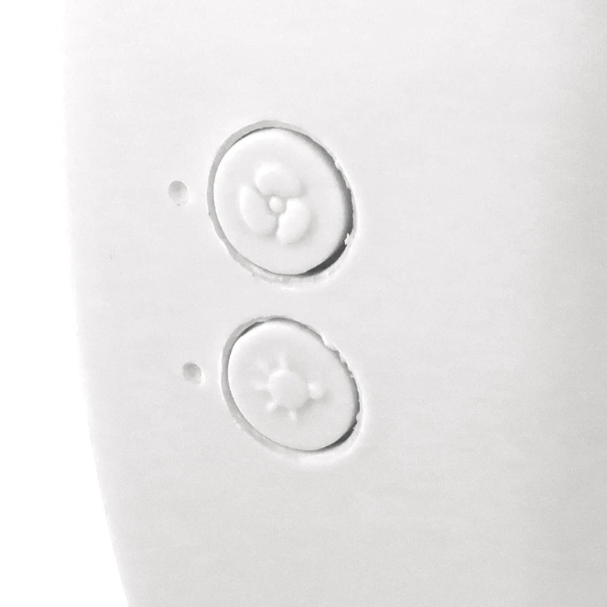JOHNSON - LED RGB punjivi stolni ventilator MULTICOLOR LED/5W/3,7V 1200 mAh promjer 14 cm bijela