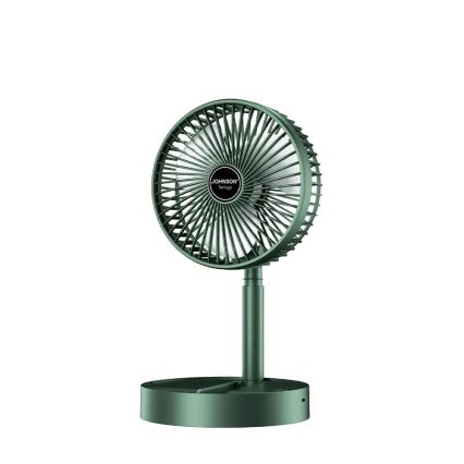 JOHNSON - Punjivi stolni ventilator TORTUGA 5W/3,7V 1200 mAh promjer 16,5 cm zelena