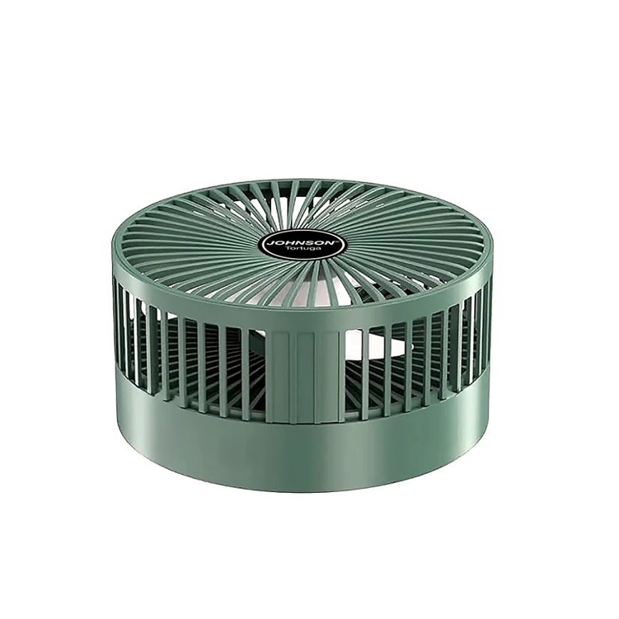 JOHNSON - Punjivi stolni ventilator TORTUGA 5W/3,7V 1200 mAh promjer 16,5 cm zelena