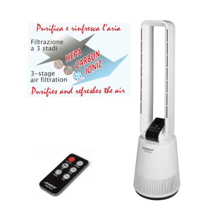 JOHNSON - Ventilator s pročistačem zraka i HEPA filtrom ARIA PURA 90W/230V bijela + daljinski upravljač
