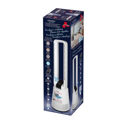 JOHNSON - Ventilator s pročistačem zraka i HEPA filtrom ARIA PURA 90W/230V bijela + daljinski upravljač