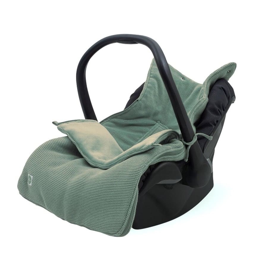 Jollein - Navlaka za autosjedalicu od flisa BASIC KNIT 42x82 cm Ash Green