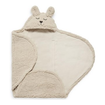 Jollein - Fleece prekrivač Zec 100x105 cm Nougat