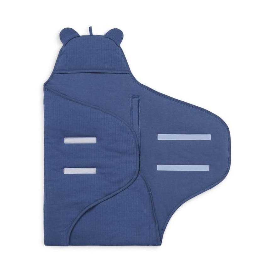 Jollein - Jastuk za bebe pamučni BASIC STRIPE 100x105 cm Jeans Blue