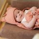 Jollein - Jastuk za bebe pamučni BASIC STRIPE 100x105 cm Rosewood