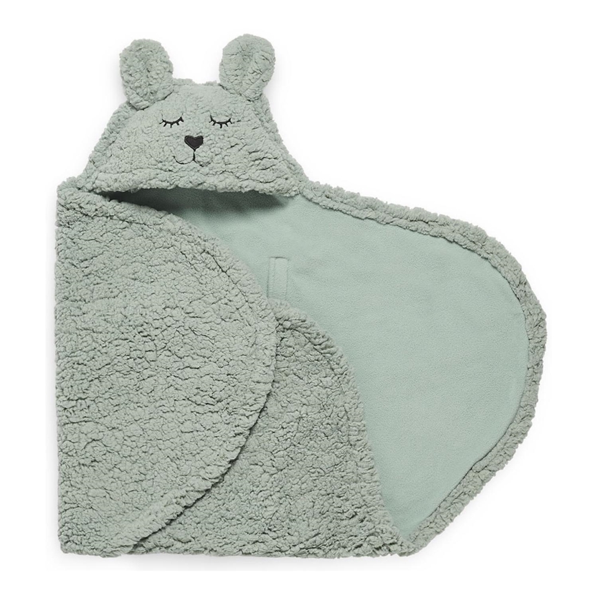 Jollein - Jastuk za nošenje bebe fleece Zečić 100x105 cm Ash Green