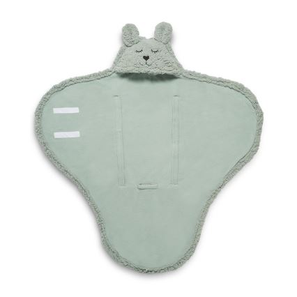 Jollein - Jastuk za nošenje bebe fleece Zečić 100x105 cm Ash Green