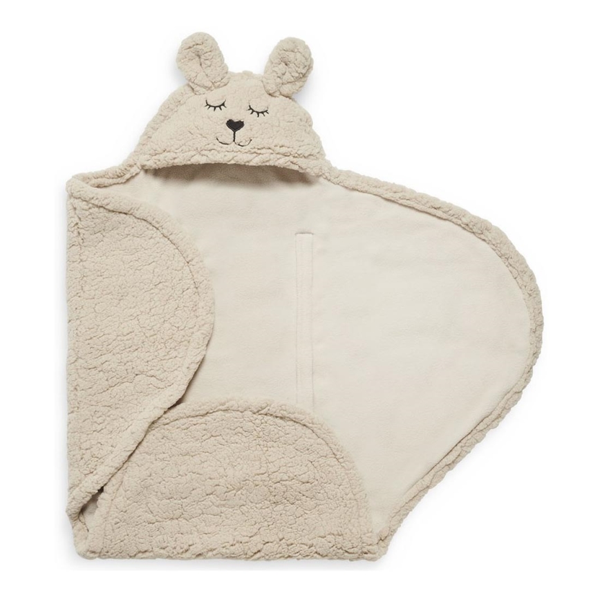 Jollein - Jastuk za nošenje bebe fleece Zečić 100x105 cm Nougat