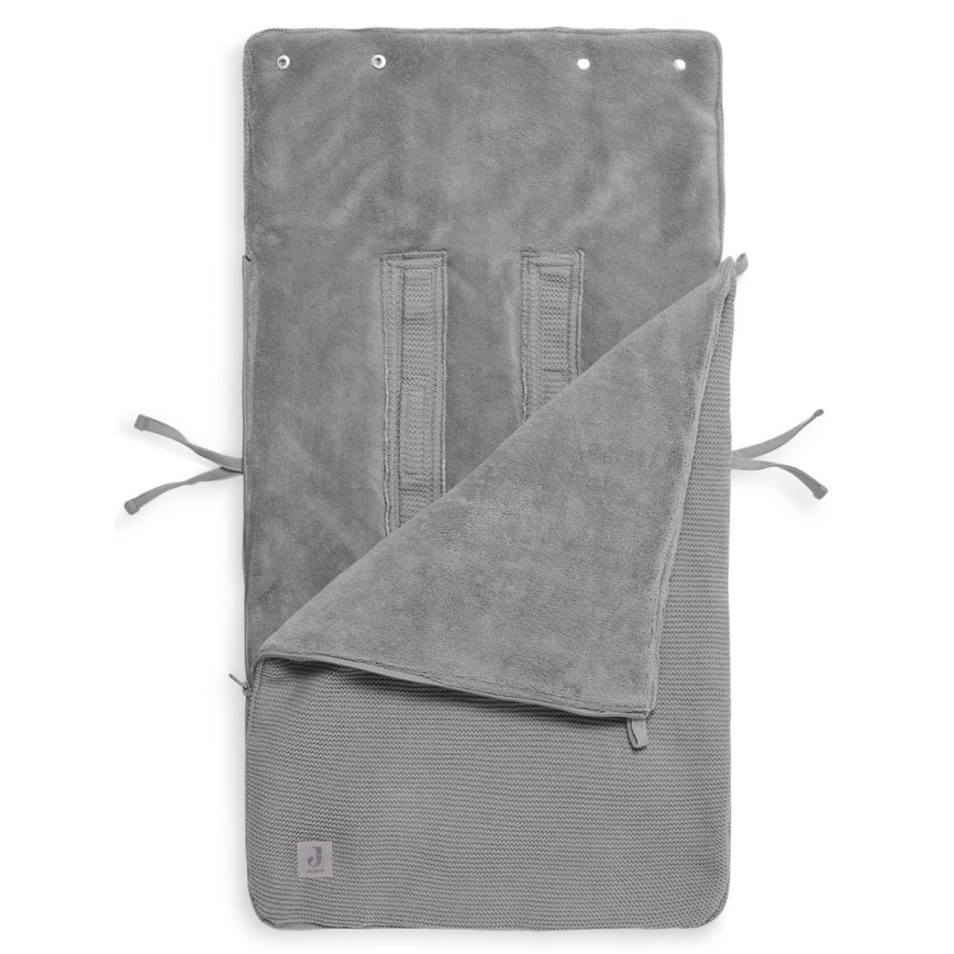 Jollein - Vreća za autosjedalicu fleece BASIC KNIT 42x82 cm Stone Grey