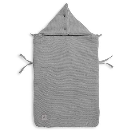 Jollein - Vreća za autosjedalicu fleece BASIC KNIT 42x82 cm Stone Grey