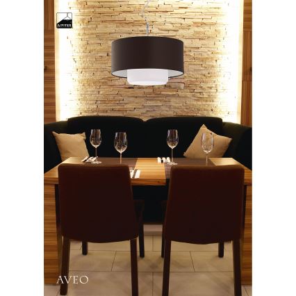 JUPITER 1117-AV1 - Viseća svjetiljka AVEO 1xE27/60W wenge bijelo staklo