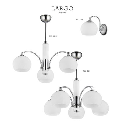 Jupiter 1132 - LO5 - Viseća svjetiljka LARGO 5xE27/60W/230V