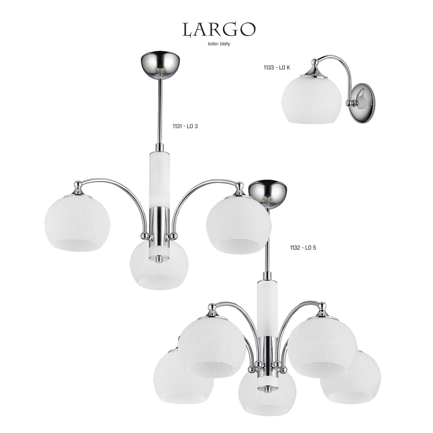 Jupiter 1132 - LO5 - Viseća svjetiljka LARGO 5xE27/60W/230V