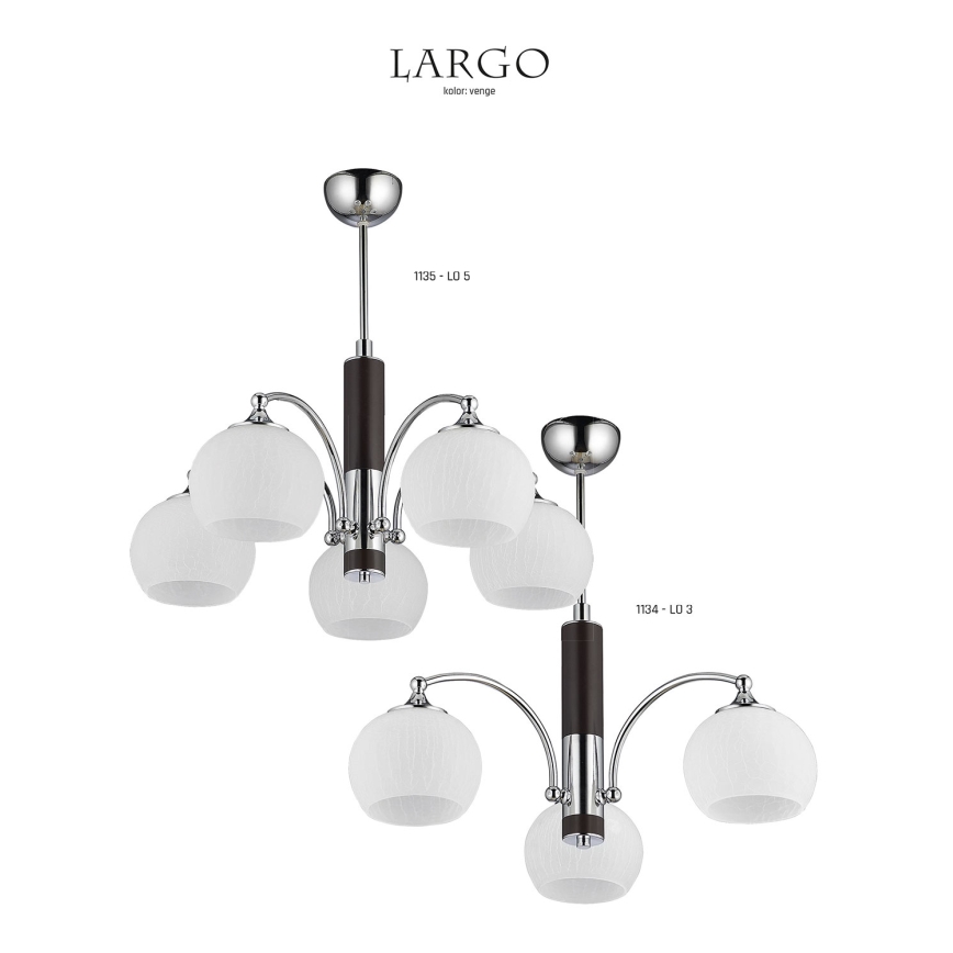 Jupiter 1135 - LO5VE - Viseća svjetiljka LARGO 5xE27/60W/230V