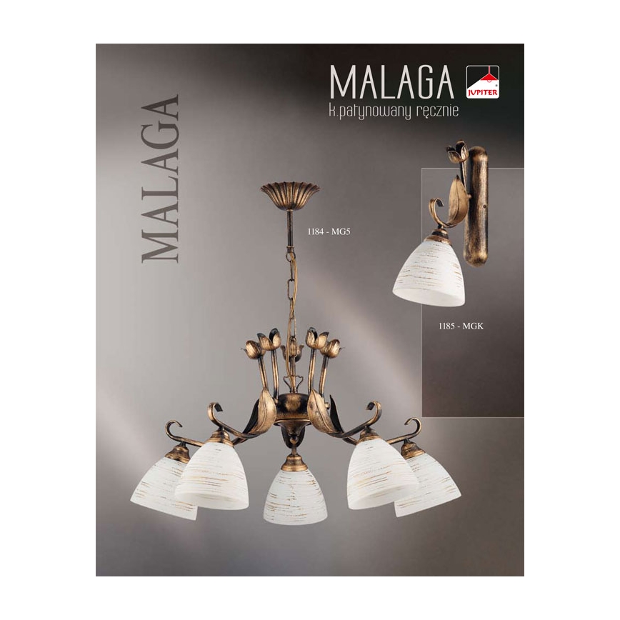 Jupiter 1185 - Zidna svjetiljka MALAGA 1xE27/60W/230V