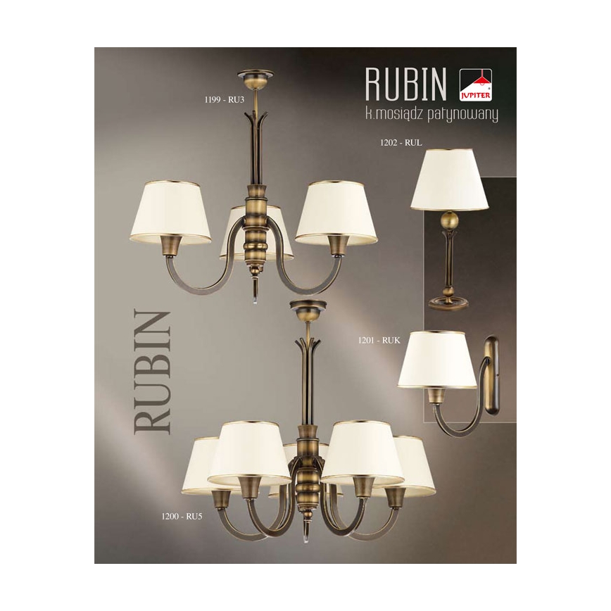 Jupiter 1202 - RUL - Stolna lampa RUBIN 1xE27/60W/230V