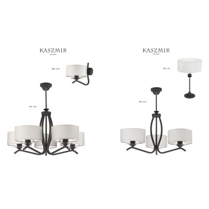 JUPITER 1281-KSLG - Stolna lampa KASZMIR 1xE27/60W