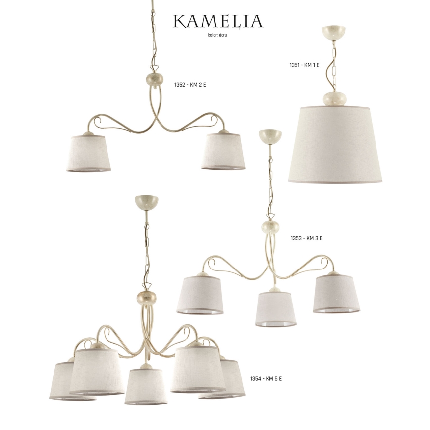 Jupiter 1354 - KM 5 E - Luster na lancu KAMELIA 5xE27/60W/230V