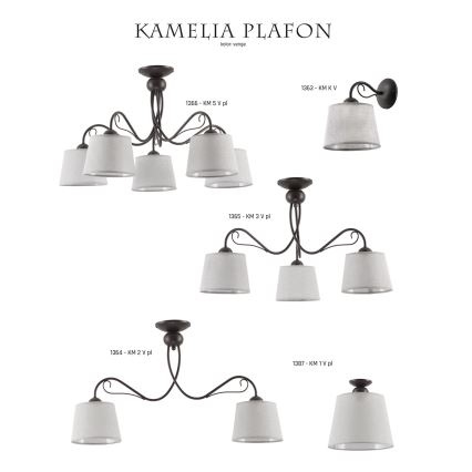 Jupiter 1363 - KM K V - Zidno svjetlo KAMELIA 1xE27/60W/230V