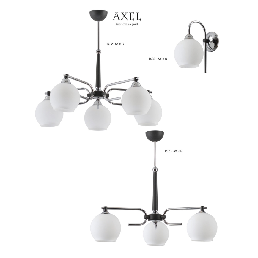 Jupiter 1401 - AX 3 G - Luster na štapu AXEL 3xE27/60W/230V