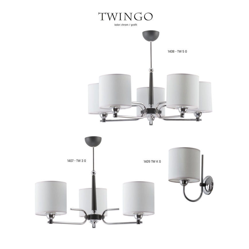 Jupiter 1408 - TW 5 G - Luster na štapu TWINGO 5xE27/60W/230V