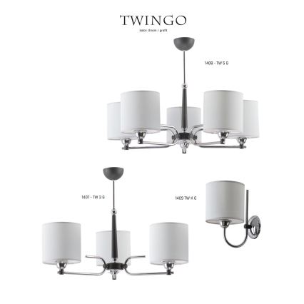 Jupiter 1409 - TW K G - Zidno svjetlo TWINGO 1xE27/60W/230V