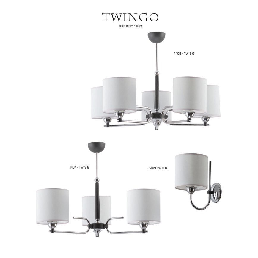 Jupiter 1409 - TW K G - Zidno svjetlo TWINGO 1xE27/60W/230V