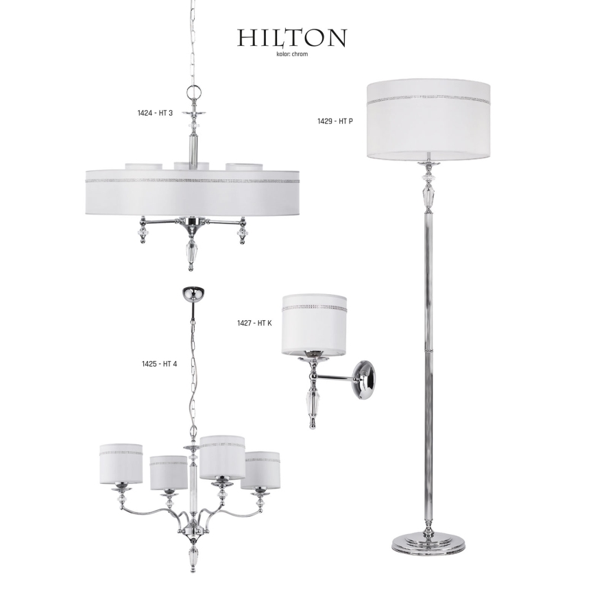 Jupiter 1424 - Luster na lancu HILTON 3xE27/60W/230V