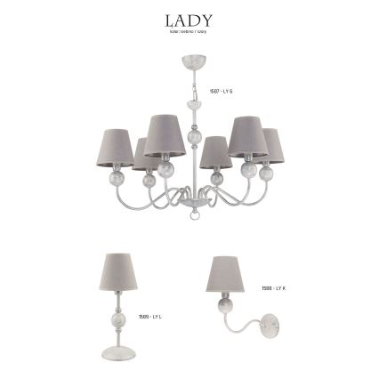 Jupiter 1589 - LY L BI - Stolna lampa LADY E14/40W