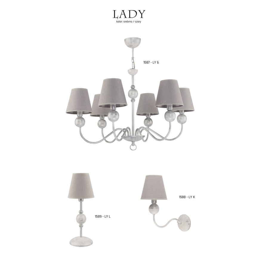 Jupiter 1589 - LY L BI - Stolna lampa LADY E14/40W