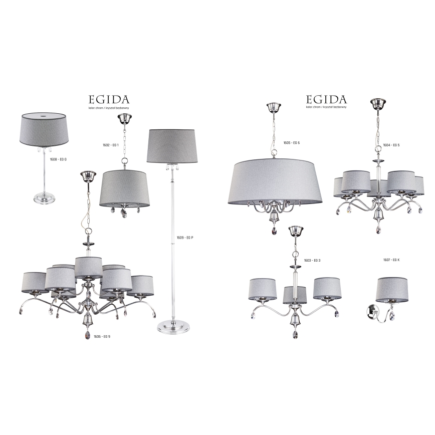 Jupiter 1606 - EG 9 CH - Kristalni luster EGIDA 9xE27/60W