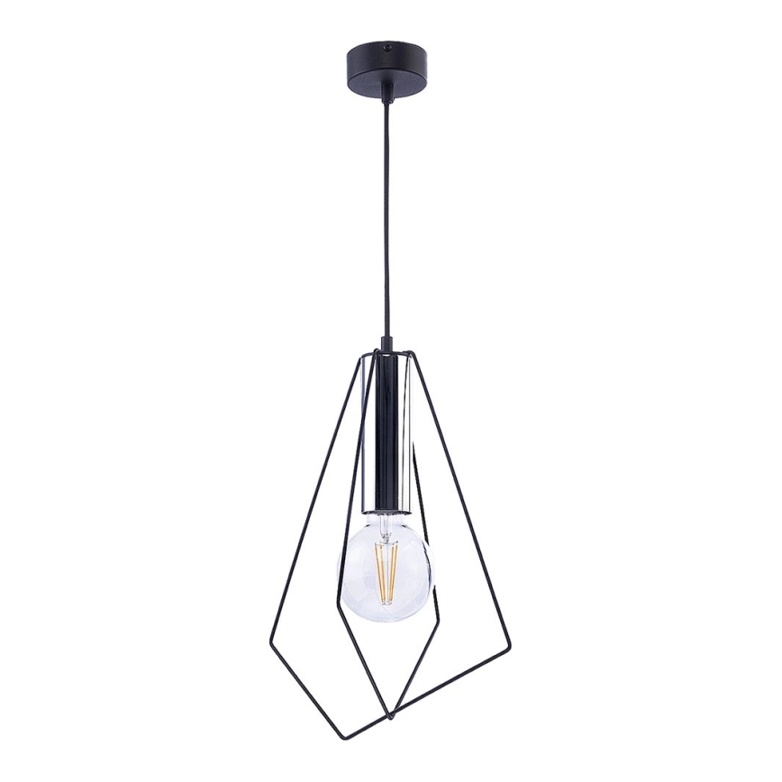 Jupiter 1661 - Luster na sajli KAIR 1xE27/60W/230V crna/sjajni krom