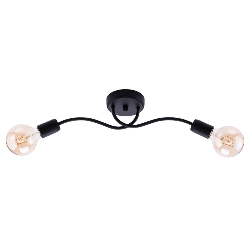 Jupiter 1672 - Zidna svjetiljka LUCE 2xE27/60W/230V crna