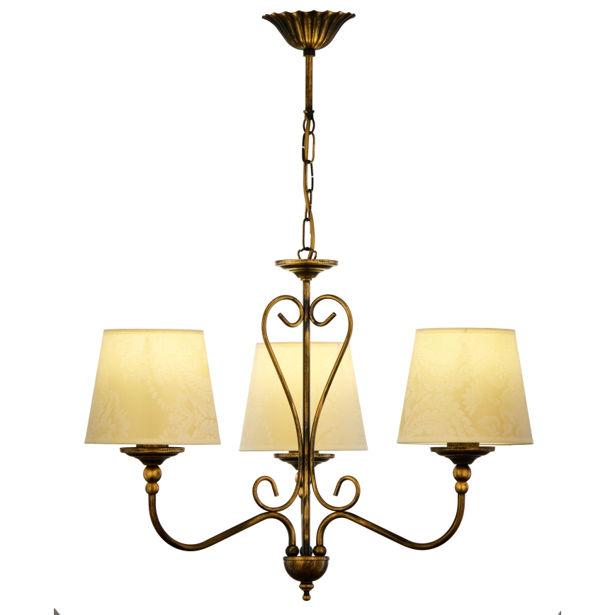 Jupiter 1750 - Luster na lancu SOFIA 3xE27/60W/230V
