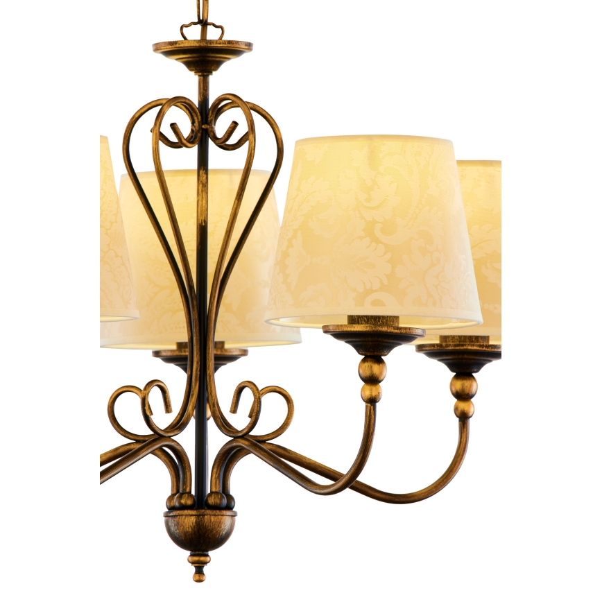 Jupiter 1751 - Luster na lancu SOFIA 5xE27/60W/230V