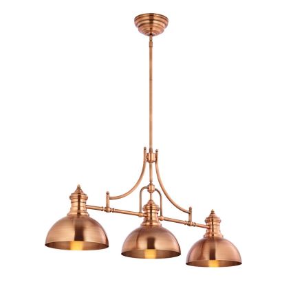 Jupiter 1791 - PT3 - Luster na štapu PLATINO 3xE27/60W/230V bakrena