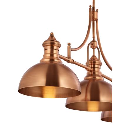 Jupiter 1791 - PT3 - Luster na štapu PLATINO 3xE27/60W/230V bakrena