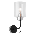Jupiter 1885 - Zidna svjetiljka CERES 1xE27/15W/230V matni krom/crna