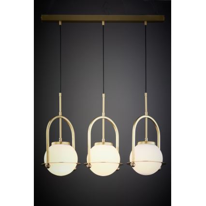 Jupiter 1917 - Luster na sajli ROSSO 3xE27/15W/230V zlatni