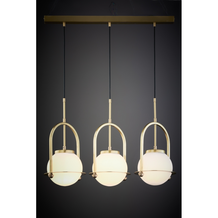 Jupiter 1917 - Luster na sajli ROSSO 3xE27/15W/230V zlatni