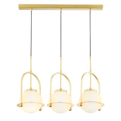 Jupiter 1917 - Luster na sajli ROSSO 3xE27/15W/230V zlatni