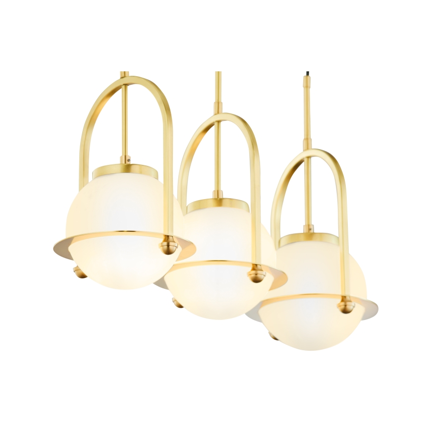 Jupiter 1917 - Luster na sajli ROSSO 3xE27/15W/230V zlatni